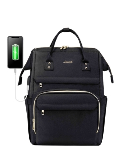 Laptop Backpack for Women W/ Usb Port WB1469 BLACK /
